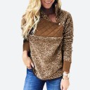 Dame sweatshirt med knapper 2