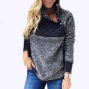 Dame sweatshirt med knapper 5