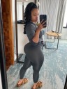Dame sweatshirt og leggings 4