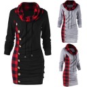 Dame sweatshirtkjole med knapper A1445 4