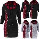 Dame sweatshirtkjole med knapper A1445 5