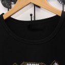 Dame-T-shirt dekoreret med rhinsten B313 3