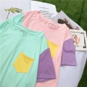 Dame-T-shirt i pastelfarver 3