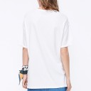 Dame-T-shirt med ansigtsprint 1