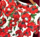 Dame T-shirt med blomster A1083 3