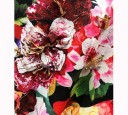 Dame T-shirt med blomster A795 2