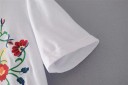 Dame T-shirt med blomster A960 4