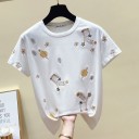 Dame T-shirt med broderi 2
