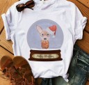 Dame-T-shirt med Chihuahua-print 4