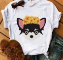 Dame-T-shirt med Chihuahua-print 13