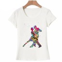 Dame T-shirt med dansemotiv B407 3