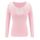 Dame-T-shirt med dekoreret halsudskæring 3