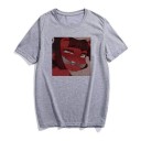 Dame T-shirt med djævleprint B353 3