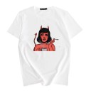 Dame T-shirt med djævleprint B353 1