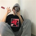 Dame T-shirt med djævleprint 2