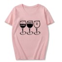 Dame T-shirt med drinkprint 4