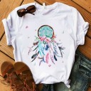 Dame T-shirt med drømmefanger 13