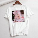 Dame T-shirt med dyreprint B332 3