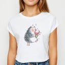 Dame T-shirt med dyreprint B352 12