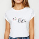 Dame T-shirt med dyreprint B352 6