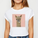 Dame T-shirt med dyreprint B352 9