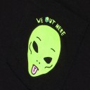 Dame T-shirt med en alien på lommen J1794 2