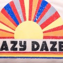 Dame T-shirt med farverigt print 1
