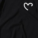 Dame T-shirt med hjerte A791 3