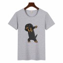 Dame T-shirt med hund 2