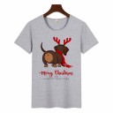 Dame T-shirt med hund 8
