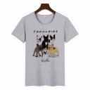 Dame T-shirt med hund 12