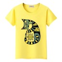 Dame T-shirt med katteprint 4
