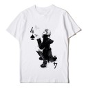 Dame-T-shirt med kortmotiv 13