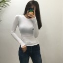 Dame T-shirt med lange ærmer A788 1