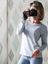 Dame T-shirt med lange ærmer A984 3