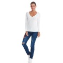 Dame T-shirt med lange ærmer B155 5
