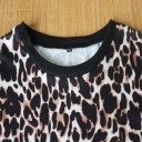 Dame T-shirt med leopardprint A144 4