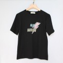 Dame T-shirt med lyn 4