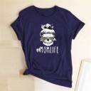 Dame T-shirt med mom life-print B335 8