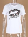 Dame-T-shirt med mundtryk 3