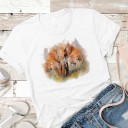 Dame T-shirt med naturprint 5