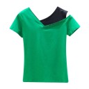 Dame T-shirt med off-shoulder-motiv 3