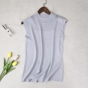 Dame T-shirt med opretstående krave B257 10