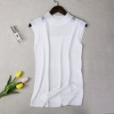 Dame T-shirt med opretstående krave B257 8