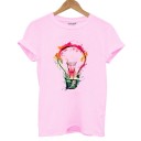 Dame-T-shirt med pæreprint 4