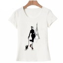 Dame-T-shirt med Paris-motiv 3