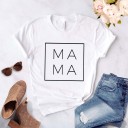 Dame-T-shirt med påskriften MAMA 1