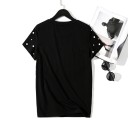 Dame T-shirt med perler 5