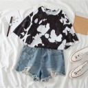 Dame t-shirt med pletter 2