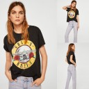 Dame T-shirt med roser 2